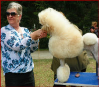 Cherie getting ready with Pearl